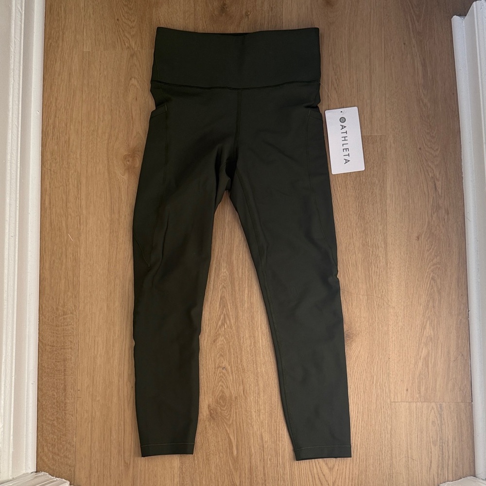 Interval Stash High Rise 7/8 Leggings NWOT Aspen Olive